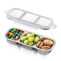 Contenitore Portasnack In Acciaio Inox Con 2 Scomparti, Ermetico E Riutilizzabile, Per Scuola E Lavoro