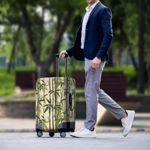 Housse valise XL bambou vert élastique lavable et réutilisable - 4