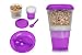 Cereal On the Go Cups Breakfast Drink Cups Portable Yogurt and Cereal To-Go Container Cup - Purple