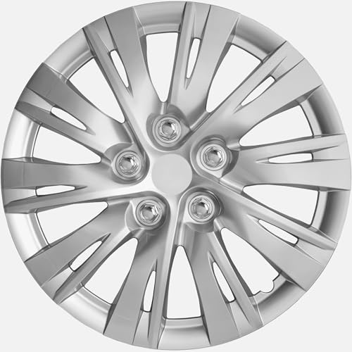 Image of LYDS Shift S Silver Universal 16 inch Premium ABS Hubcap Wheel Cover Replacement Set of 4 - OWC-16S