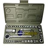 Maleta de Ferramentas Jogo De Soquetes +Chave Catraca 40pcs
