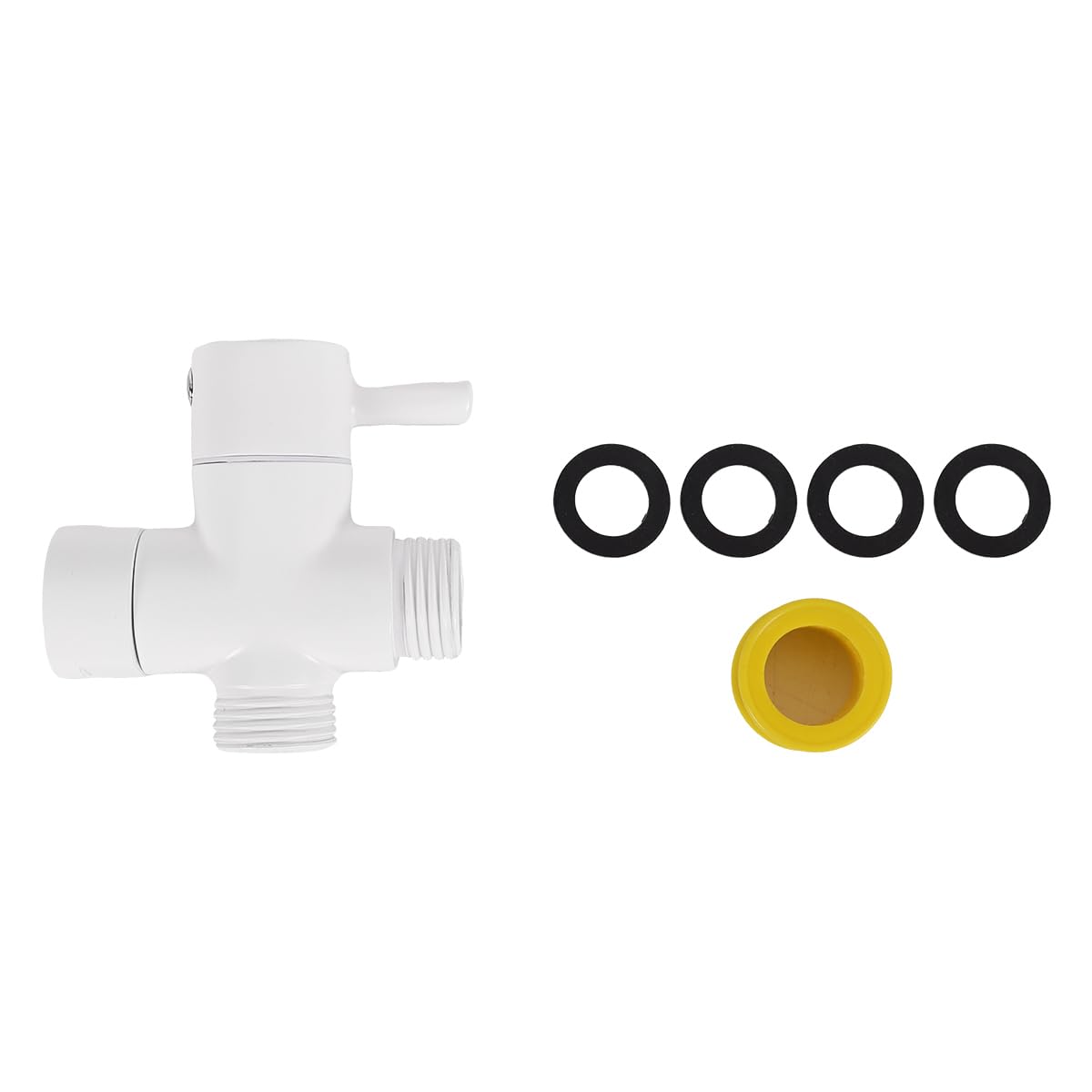 Válvula desviadora de 3 vías DSF007C G 1/2, latón, para ducha de mano, blanca