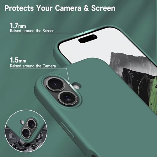 Image of Back Cover Compatible with iPhone 17 Case (6.3) Soft Touch Slim Liquid Silicone Full Protection Shock Proof Back Cover for iPhone 17 (SC Pine)