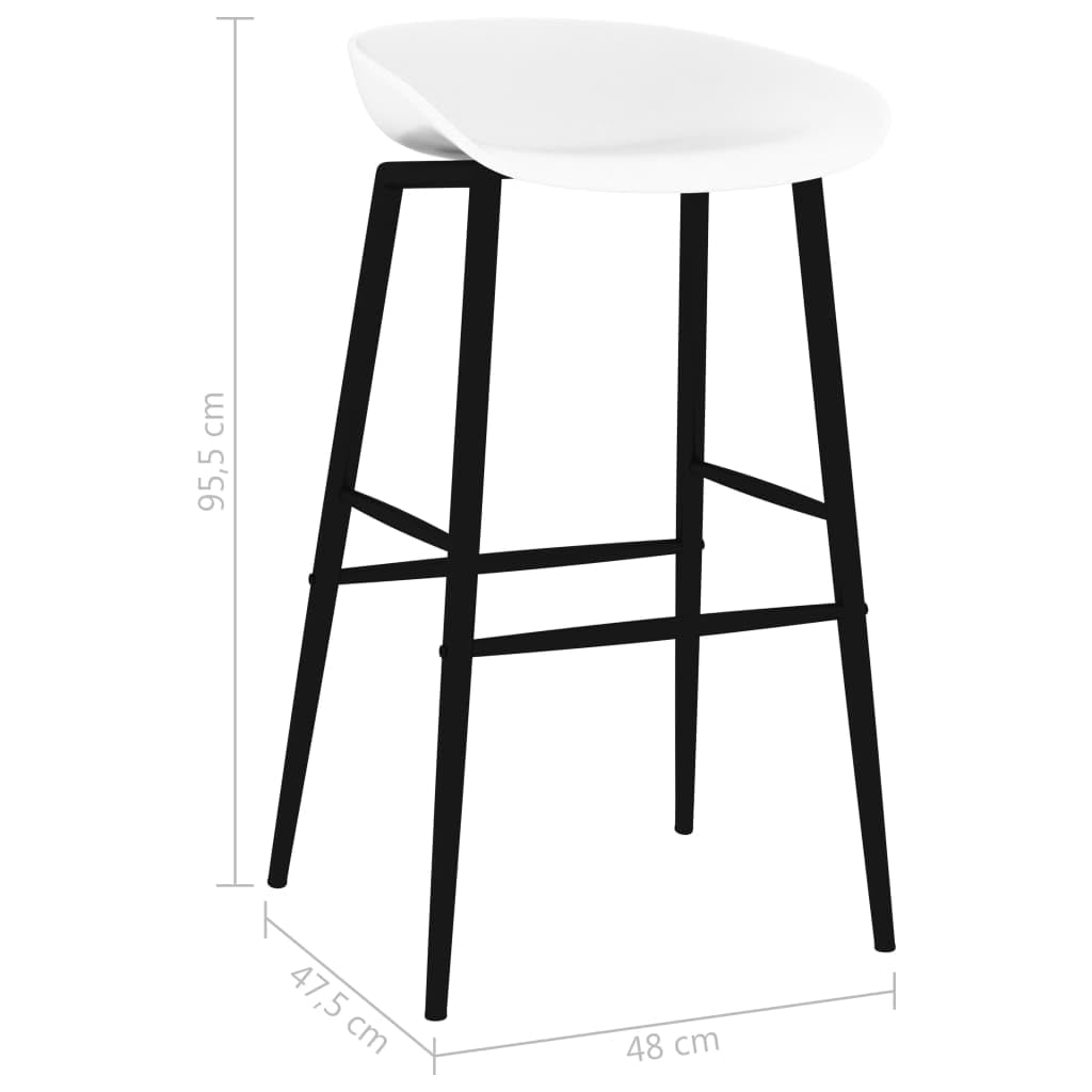 Juego de 5 piezas de bar, color negro y blanco, mesa de bar, 120 x 60 x 105 cm, con 4 taburetes de madera MDF y polipropileno, ahorra espacio para cocina, salón, comedor y jardín