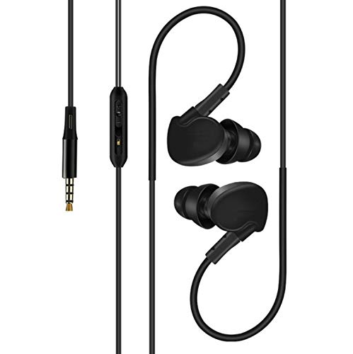 Shot Case - Ecouteurs Sport pour Samsung Galaxy Ace 4 Smartphone avec Micro et Bouton Reglage Son Kit Main Libre Intra-AURICULAIRE Jack Univ (Couleur Noir)