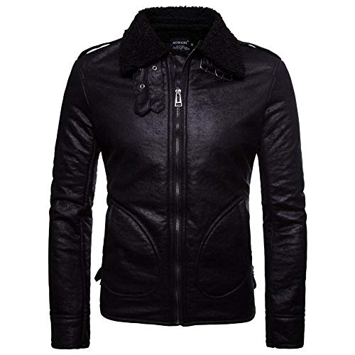 Veste en cuir pour hommes haut de gamme épaisse et chaude signée Oucode