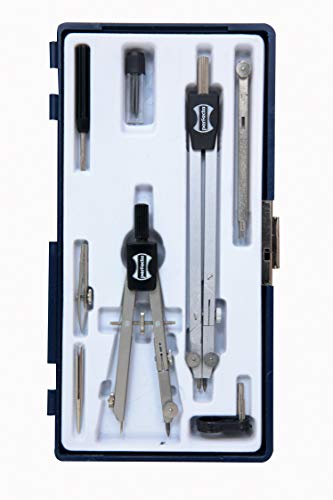 Trousse compas 7 pieces Luxor LX7 haute precision avec bague