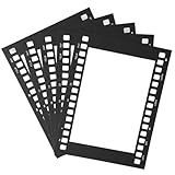 Design cinématographique vintage : chaque cadre photo en papier présente un motif de bande de film classique en et blanc, ajoutant une ambiance nostalgique de cinéma à vos souvenirs ou œuvres d'art affichés.