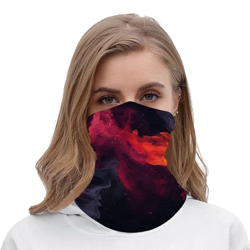 Cubierta facial tipo cuello transpirable resistente al viento con diseño acuarela líquida para hombres y mujeres miniatura 4