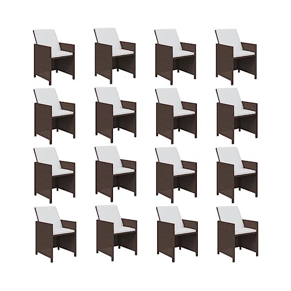 Garten-Essgruppe Polyrattan 21-teilig Braun