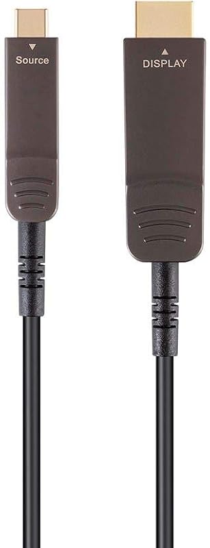 Monoprice USB 3.1 Type-C to Type-C Video-Only Cable - 4K@60Hz, Fiber Optic, AOC, 30 Feet, Black - SlimRun AV Series