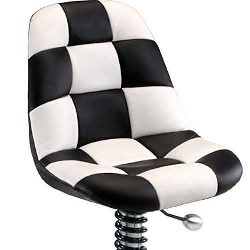 Pitstop Furniture HR1300W White Pit Crew Bar Chair,White/Black