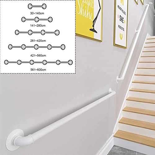 Main Courante d'escalier en métal de 60 cm avec kit de support mural en fer forgé - 3