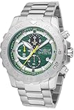 Invicta Pro Diver 50245 - Orologio da uomo, impermeabile, analogico, movimento al quarzo, in acciaio inox con quadrante verde, 54 mm