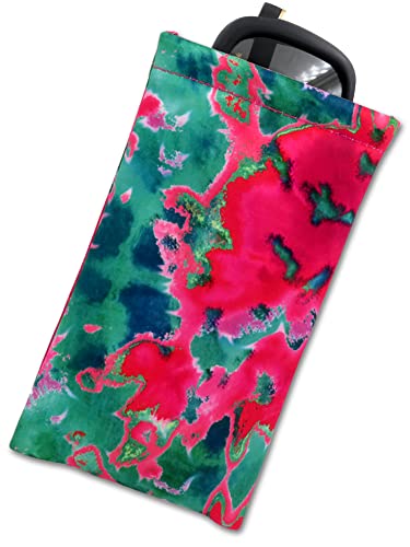 Image of Soft Sunglasses case | Large Glasses Case Holder - Eyeglass Pouch Squeeze Top | Glasses pouch Lightweight Extra Layers