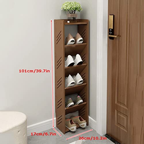 Étagères à chaussures 6 niveaux grand rangement peu encombrant