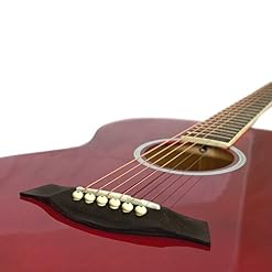 TIGER ACG2-RD Pack de Guitare acoustique – Rouge - Les Beatles, Paul McCartney, John Lennon, RIngo Starr, George Harrison TIGER ACG2-RD Pack de Guitare acoustique - Rouge – Image 2