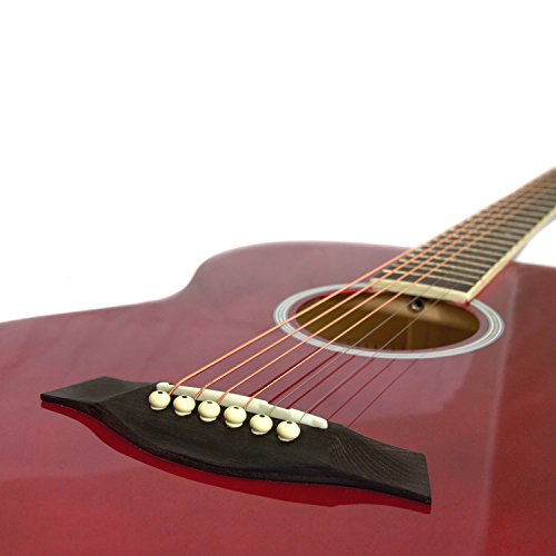 TIGER ACG2-RD Pack de Guitare acoustique – Rouge - Les Beatles, Paul McCartney, John Lennon, RIngo Starr, George Harrison TIGER ACG2-RD Pack de Guitare acoustique - Rouge – Image 3