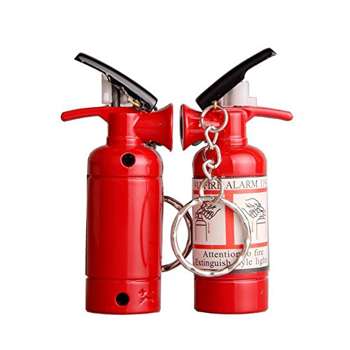 Everyday Yolo Mini Pendant Fire Extinguisher Design Refillable Lighter -Type Fire Extinguisher Shaped Metal Cigarette Cigar Lighter Key Chain