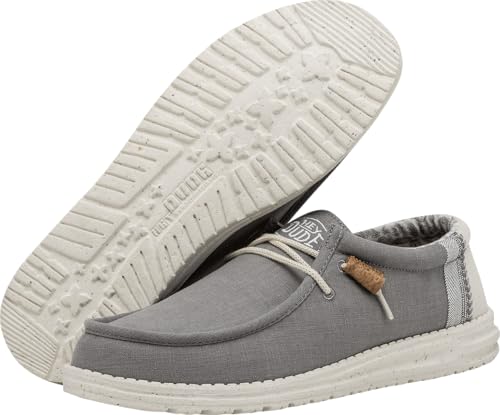 Image of HEYDUDE Men's Wally Linen | Men's Loafers | Men's Slip On Shoes | Comfortable & Light-Weight