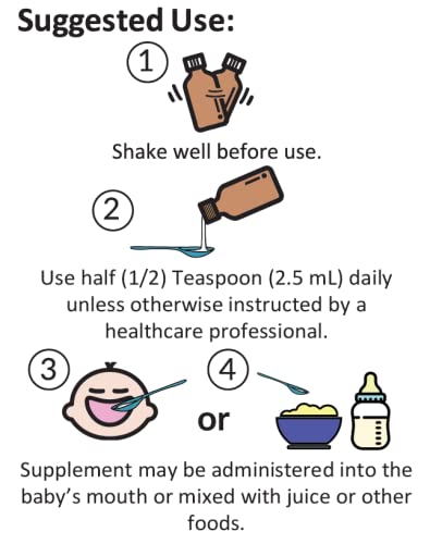 Kiddivit Baby Multivitamin Liquid Drops With Inulin - 48 Daily Servings, 4 Fl Oz (120Ml) - Glass Bottle - Sugar Free, Gluten Free, Vegetarian Friendly #TOP4