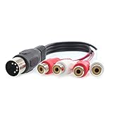din cinch kabel Einsatz: Dank des Cinch-Adapter können Sie Ihre liebgewonnenen Audiogeräte wieder miteinander verbinden. Ob ein Kassettendeck, Receiver, Plattenspieler, Radio oder Tuner, jedes Gerät mit einem 5-poligen DIN Ausgang kann via Cinch mit dem heutigen Standard verbunden.