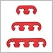 RATCHROLL 12pcs 7mm 8mm 8.5mm 8.8mm Car Engine Spark Plug Separators Ignition Wire Separators Holder Red Replacement Car Parts