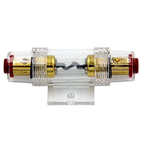 Zookoto 2Pcs 60Amp Inline Agu Fuse Holder Fuse Block Fits 4/8/10 Gauge Wire With Fuse #TOP5