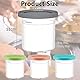 Cerioll Behälter für Eismaschine, 4 Stück Tubs Zubehör, Eiscreme Behälte, Behälter für Ice Cream Maker Mit Deckel, Deluxe Becher Auslaufsicher Kompatibel mit Ninja Creami NC299AMZ NC300 Eismaschine