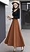 CHARTOU Women's Stretchy High Waist Woolen Flared A Line Swing Maxi Long Skirt (X-Large, Caramel)