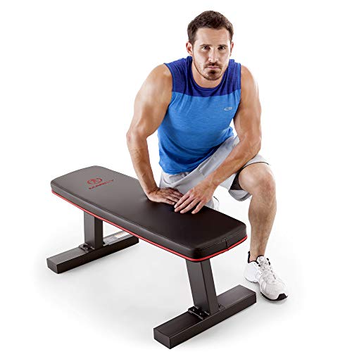Marcy Flat Utility Weight Bench for Home Gym Weight Training and Ab Exercises