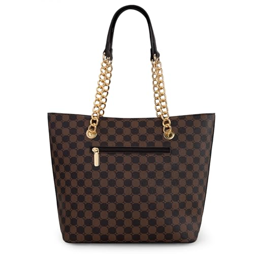 Image of Handbags for Women Chain Shoulder Vegan Leather Tote Bag Top Handle Handbag