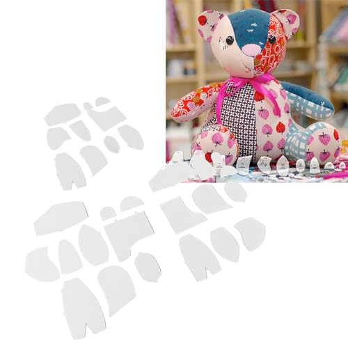 Conjunto de Régua de Modelo de Urso de Memória de 30 Peças para Costura Iniciante, Fácil de Usar, Mo