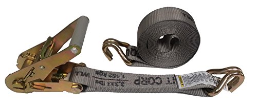 16 Foot X 2 Inch Grey Ratchet Strap with Wire Hooks