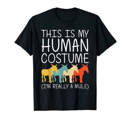 Mule Halloween Disfraz humano Donkey Horse Fácil DIY Regalo Camiseta
