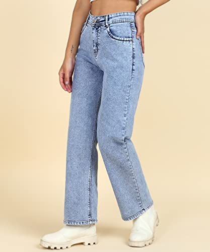 Image of Glossia Women Baggy Jeans || Women Jeans Pant || Baggy Jean's for Women's High Waist || Straight Jean's for Women's || Ladies Jean,s for Woman || Loose Jean,s for Woman Stylish (B0DGG76VYW)