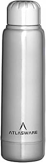AtlaswareStainless Steel Vacuum Bottle, 220 Ml - Matt Steel