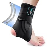 Healrecux Ankle Brace for Women Men, Adjustable Ankle Support Brace for Sprained Ankle Injury Recovery with Detachable Metal Springs Support, Ankle Stabilizer for Running Basketball Volleyball