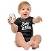 Texas Tees Gift for New Baby, Baby Bear Bodysuit, Little Brother Bodysuit with Bear, Black 3-6 m