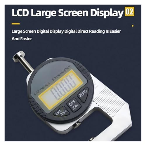 Medidor de grosor digital 0-12.7mm con pantalla LCD miniatura 5