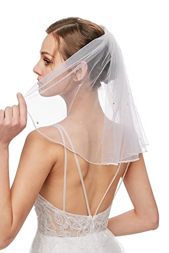 Nanchor PT-58380 Bridal Wedding Veil Short Communion Veils thumb #2