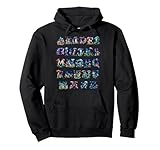 Großbuchstaben A-Z Pilz-Alphabet lernen ABCs Mädchen Kinder Pullover Hoodie