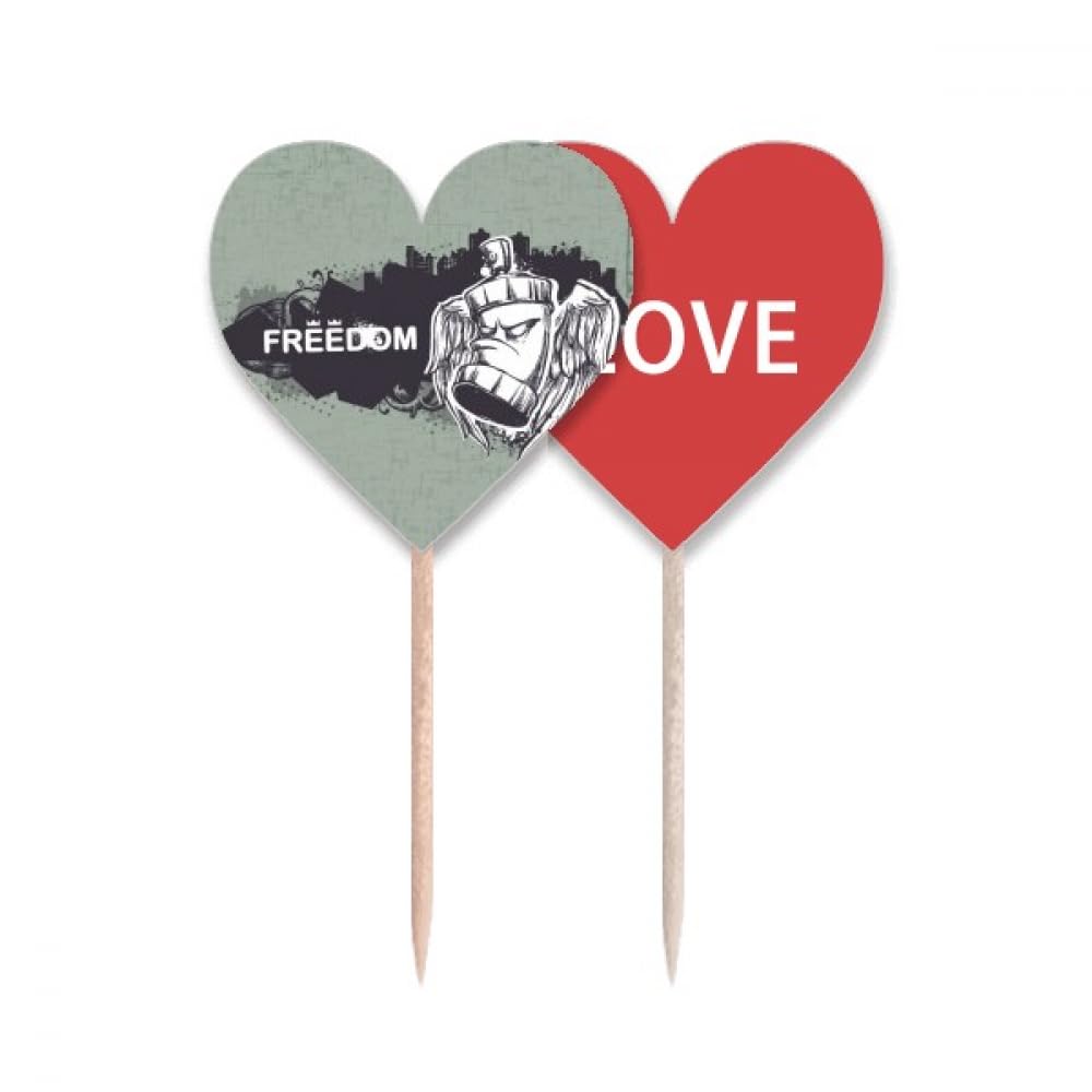 Cupcake Pick drapeau Love Heart et Saint Graal pour personnaliser vos desserts