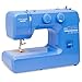 Janome Blue Couture Easy-to-Use Sewing Machine with Interior Metal Frame, Bobbin Diagram, Tutorial Videos, Made with Beginners in Mind!