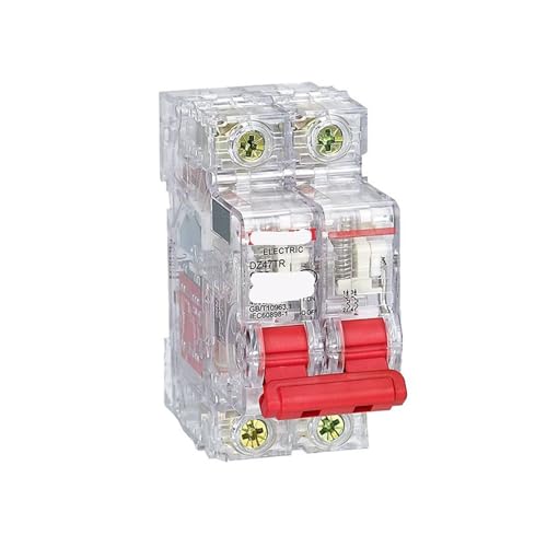Disjoncteur DZ47TR transparent 2P 63A courbe C avec coupure rapide 4.5 kA