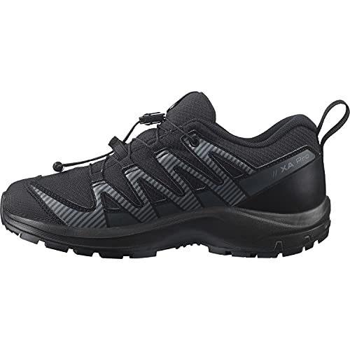 Salomon XA PRO V8 CSWP Chaussures Imperméables Randonnée Marche Enfant - Noir (Black/Black/Ebony) - 37 EU