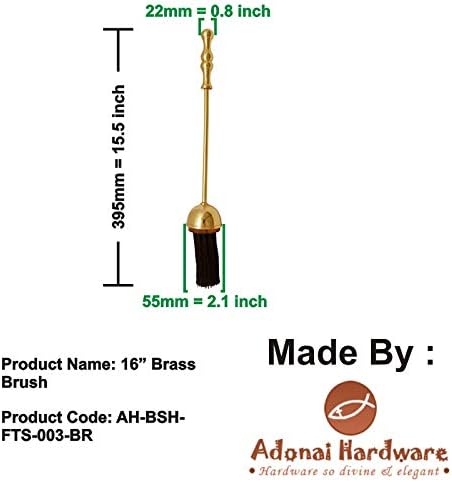 Adonai Hardware 16" Brass Brush (Polish Lacquered)
