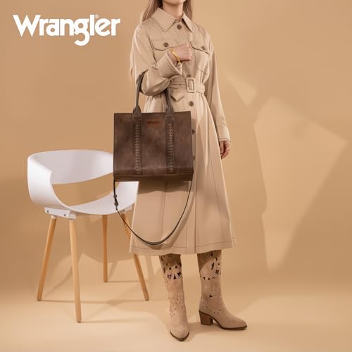 Image of Montana West x Wrangler Tote Bags Purses for Women Work Top-Handle Handbags with Strap