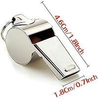 Hipat Whistle, 3 Pack Stainless Steel Sports Whistles with Lanyard, Loud Crisp Sound Whistles Great for Coaches, Referees, and Officials — image 3