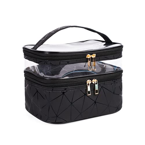 BAYINBROOK Bolsa de Maquillaje portátil de Doble Capa, Neceser Impermeable, Neceser de...